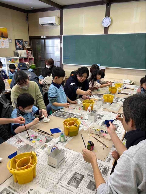 [高岡8団]令和7年1月12日干支🐍の土人形絵付け&餅つき